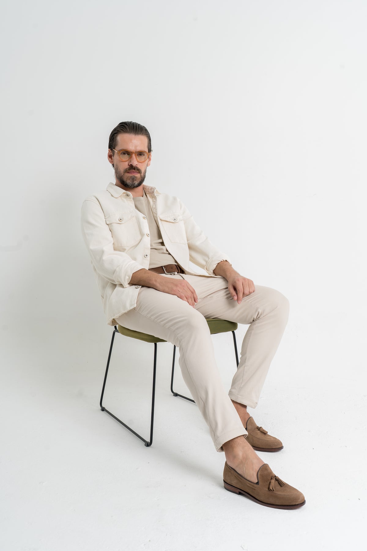 Tassel Loafer Windsor em camurça suede - cor Pecan