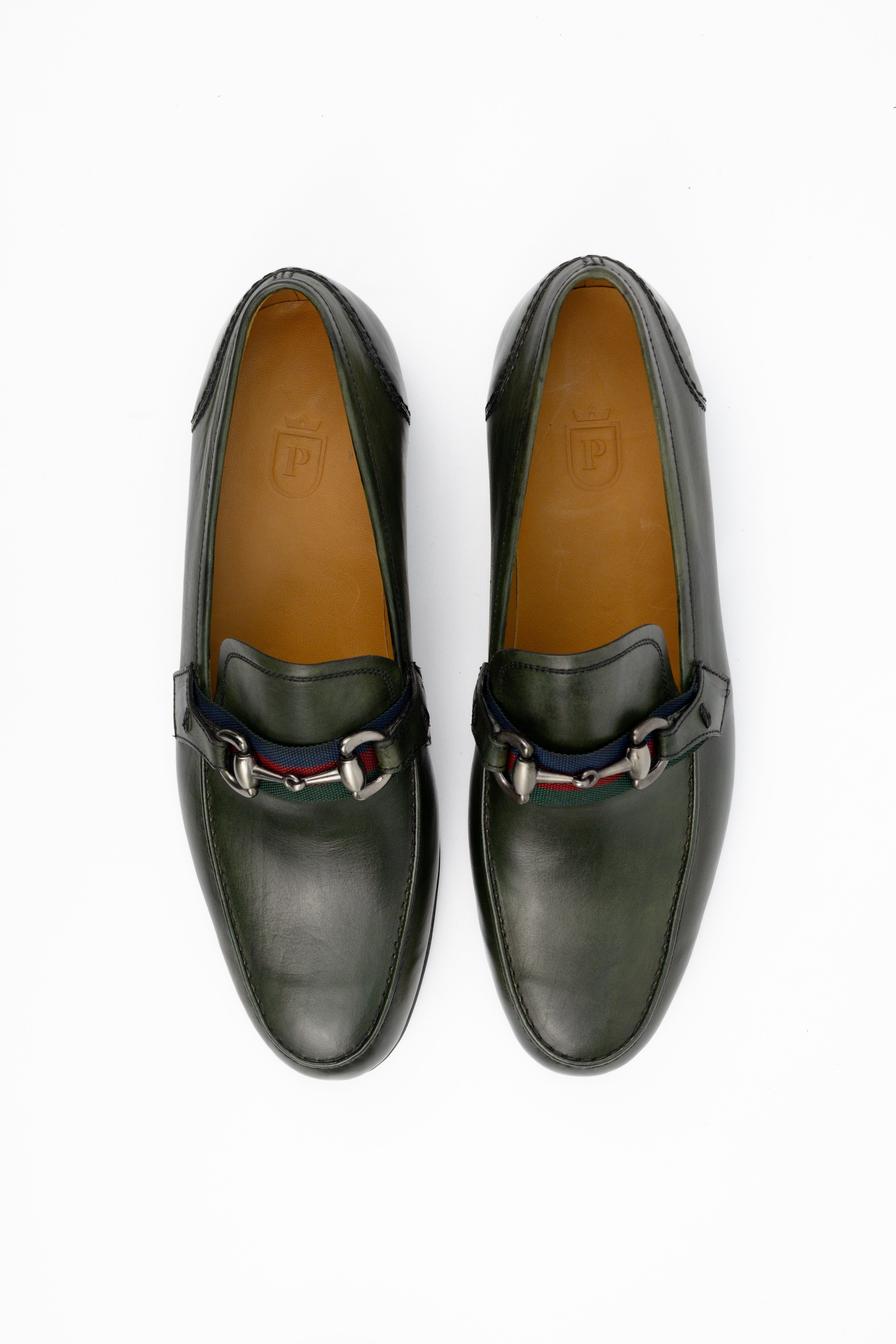 Mocassim estilo italiano Luca cor artesanal verde musgo
