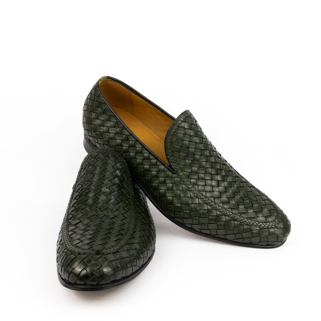 Loafer Tressê Espanhol Javier cor artesanal verde musgo