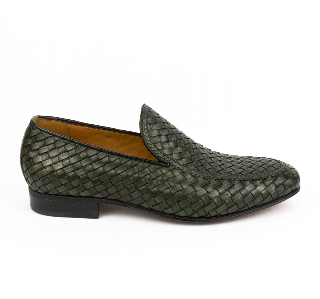 Loafer Tressê Espanhol Javier cor artesanal verde musgo