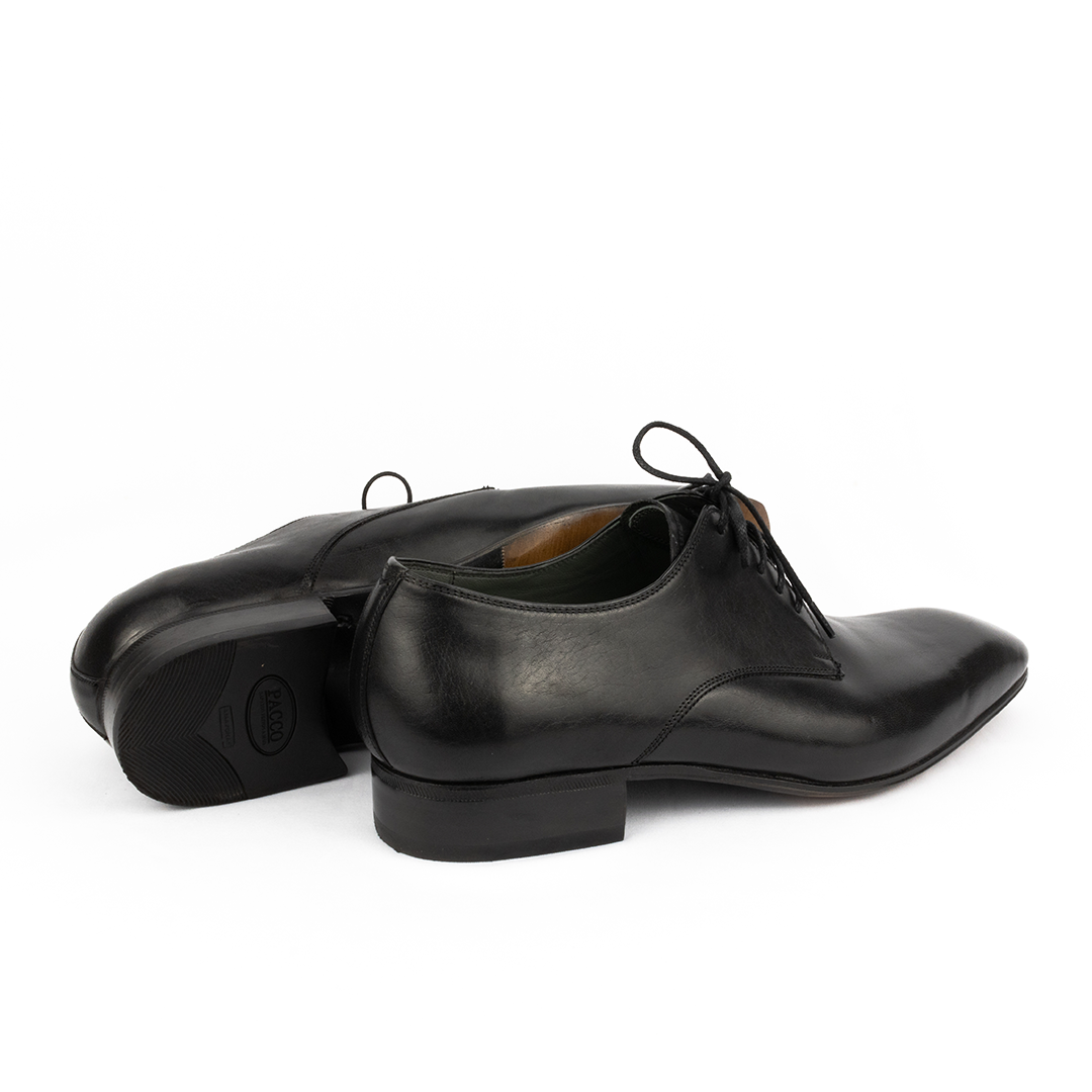 Derby Plain Toe Bico Italiano - Pietro cor Preto