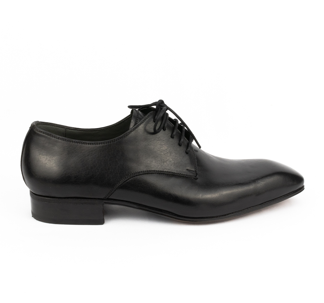 ÚLTIMOS PARES Derby Plain Toe Bico Italiano Pietro cor preto