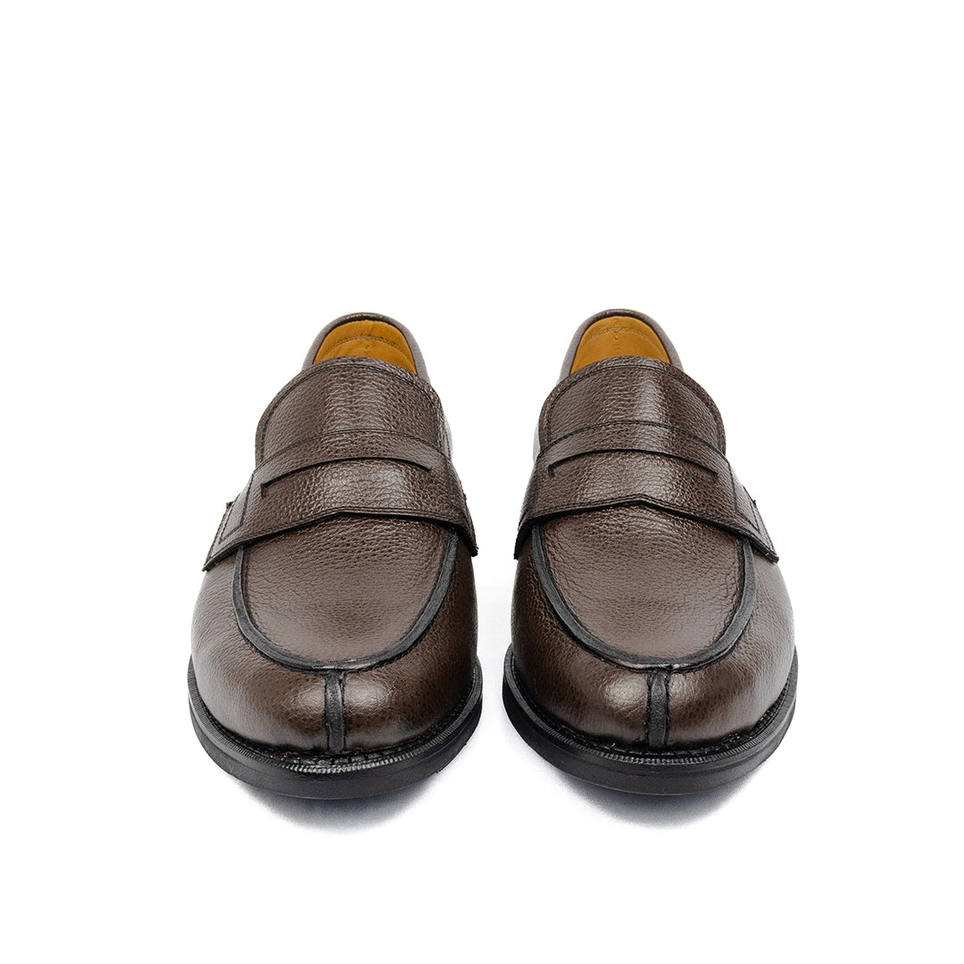 Loafer León em couro granulado cor Marrom Café
