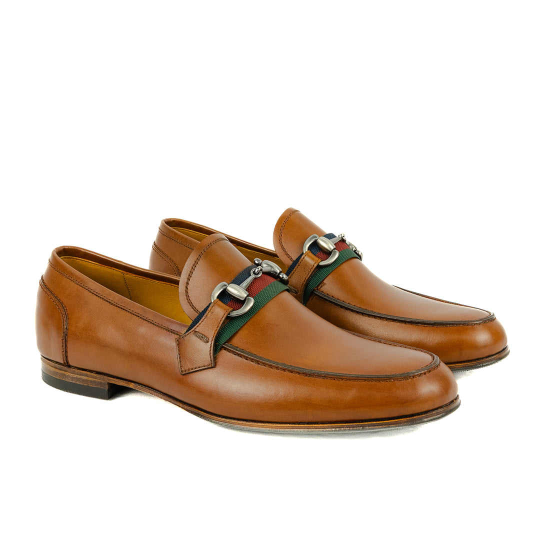 Mocassim estilo Italiano Luca cor artesanal havana