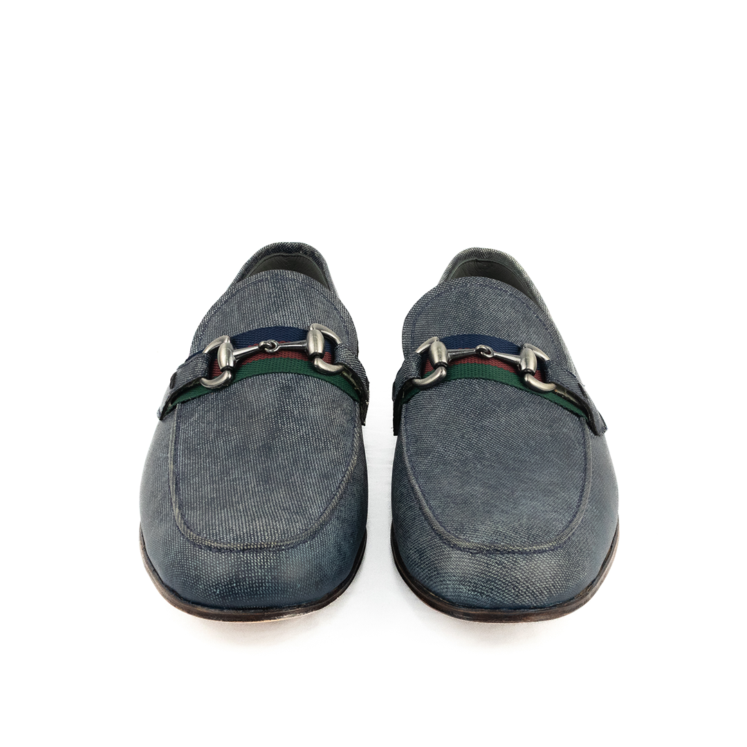 ÚLTIMO PAR TAMANHO 41 Mocassim estilo italiano Luca - cor Azul Jeans