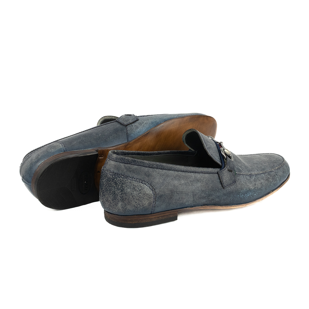 ÚLTIMO PAR TAMANHO 41 Mocassim estilo italiano Luca - cor Azul Jeans