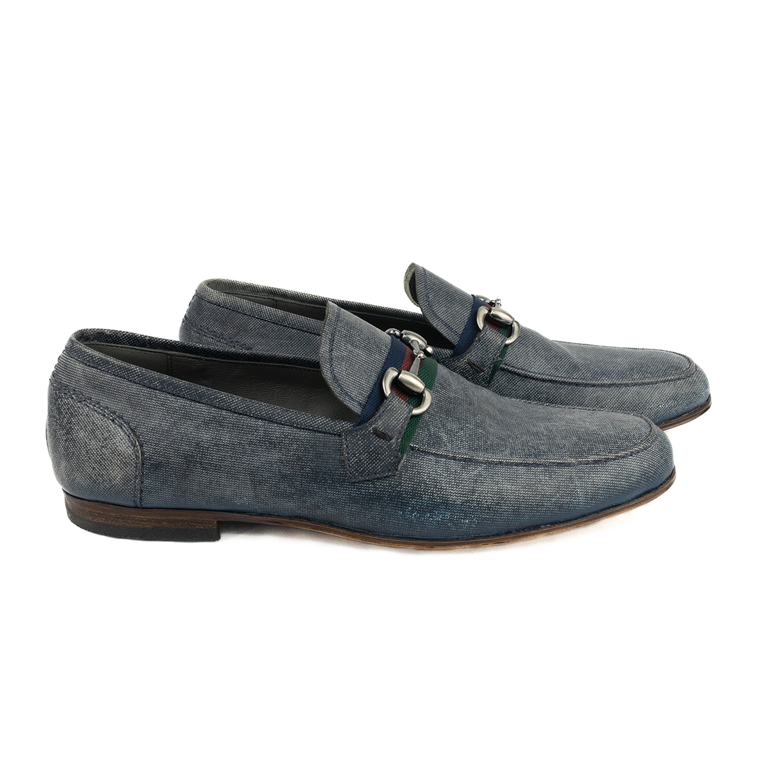 ÚLTIMO PAR TAMANHO 41 Mocassim estilo italiano Luca - cor Azul Jeans