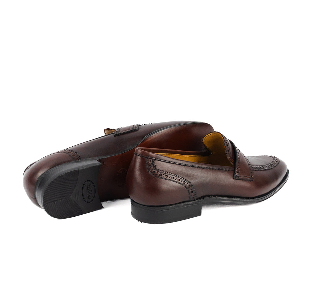 Loafer estilo inglês Christopher cor artesanal vinho