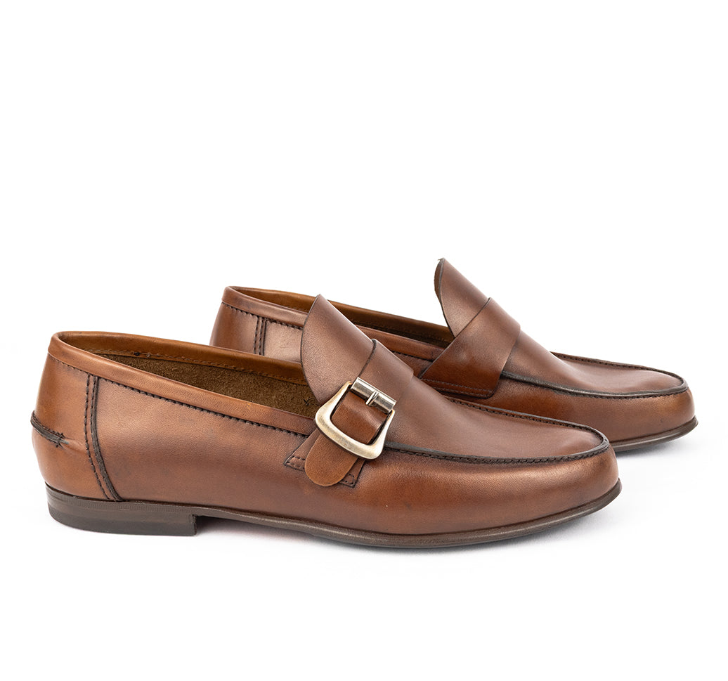 SÉRIE LIMITADA Mocassim Argentino Juan Couro Flexível cor marrom chocolate