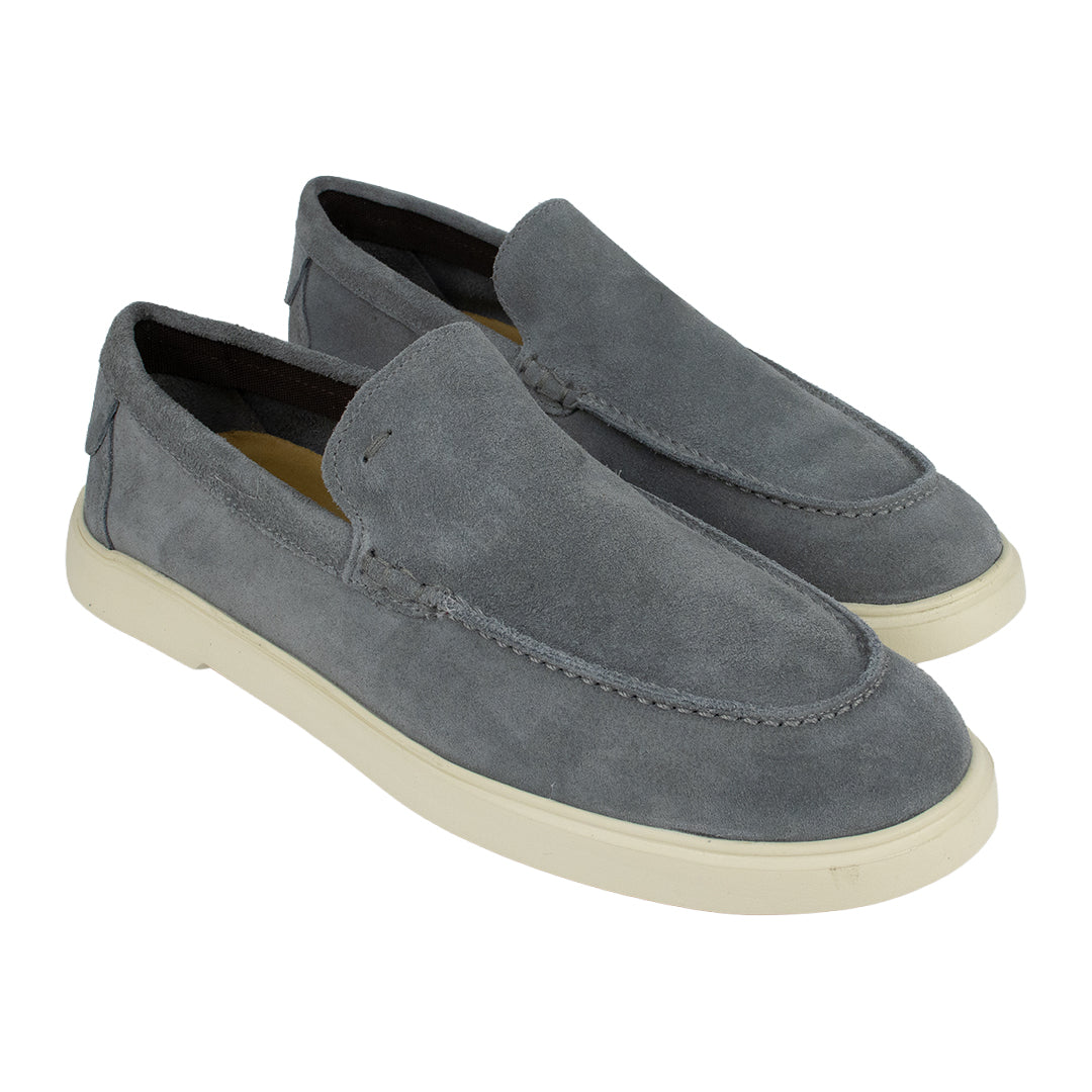 Mocassim Casual em camurça - cor cinza