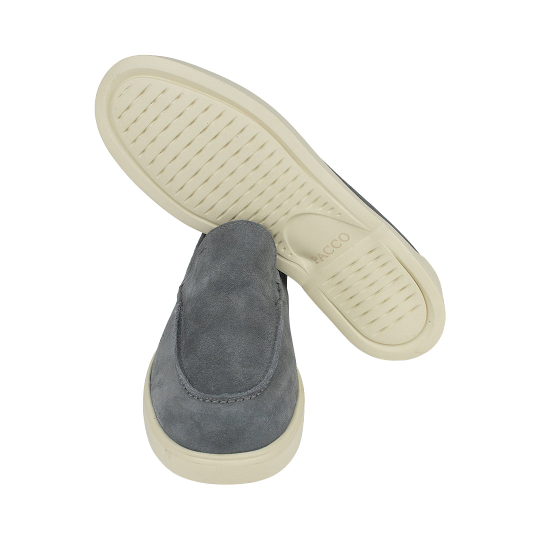 Mocassim Casual em camurça - cor cinza