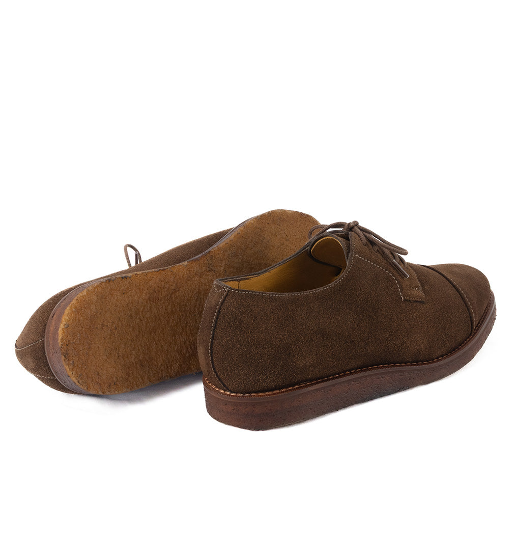 Derby Cap Toe Borelli solado em borracha crepe natural