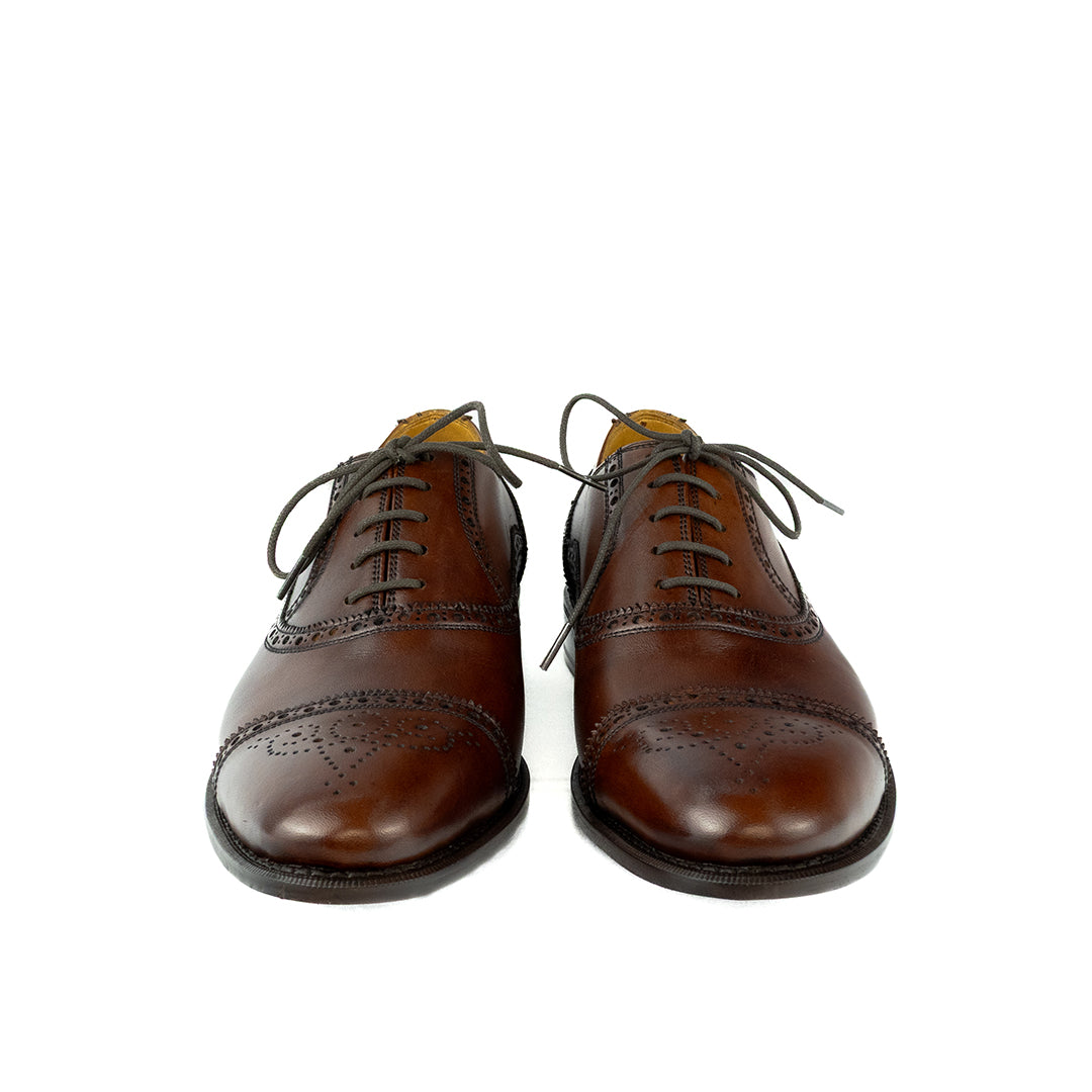 Luxuoso Oxford Half Brogue William - cor Artesanal Chocolate