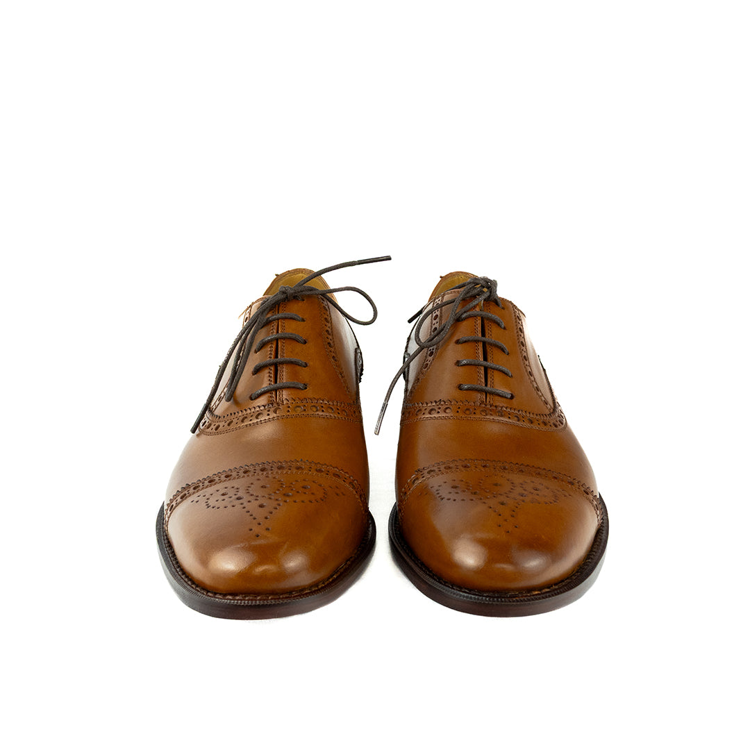 Luxuoso Oxford Half Brogue William - cor Artesanal Havana
