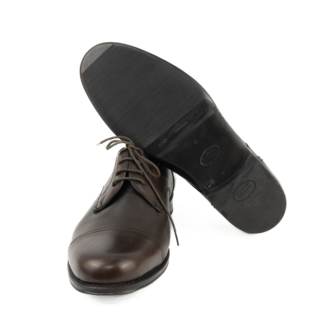 ÚLTIMO PAR TAMANHO 45 Derby Cap Toe - cor marrom café