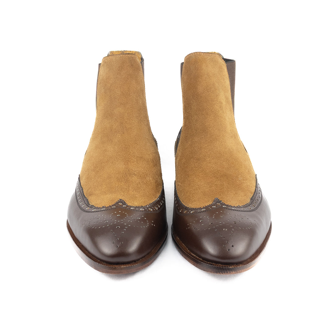 Luxuosa Bota Chelsea Brogue Wingtip John em 2 cores