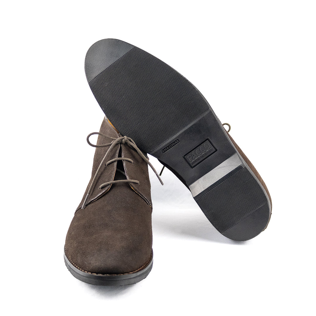 Bota Chukka Liverpool em camurça cor marrom café