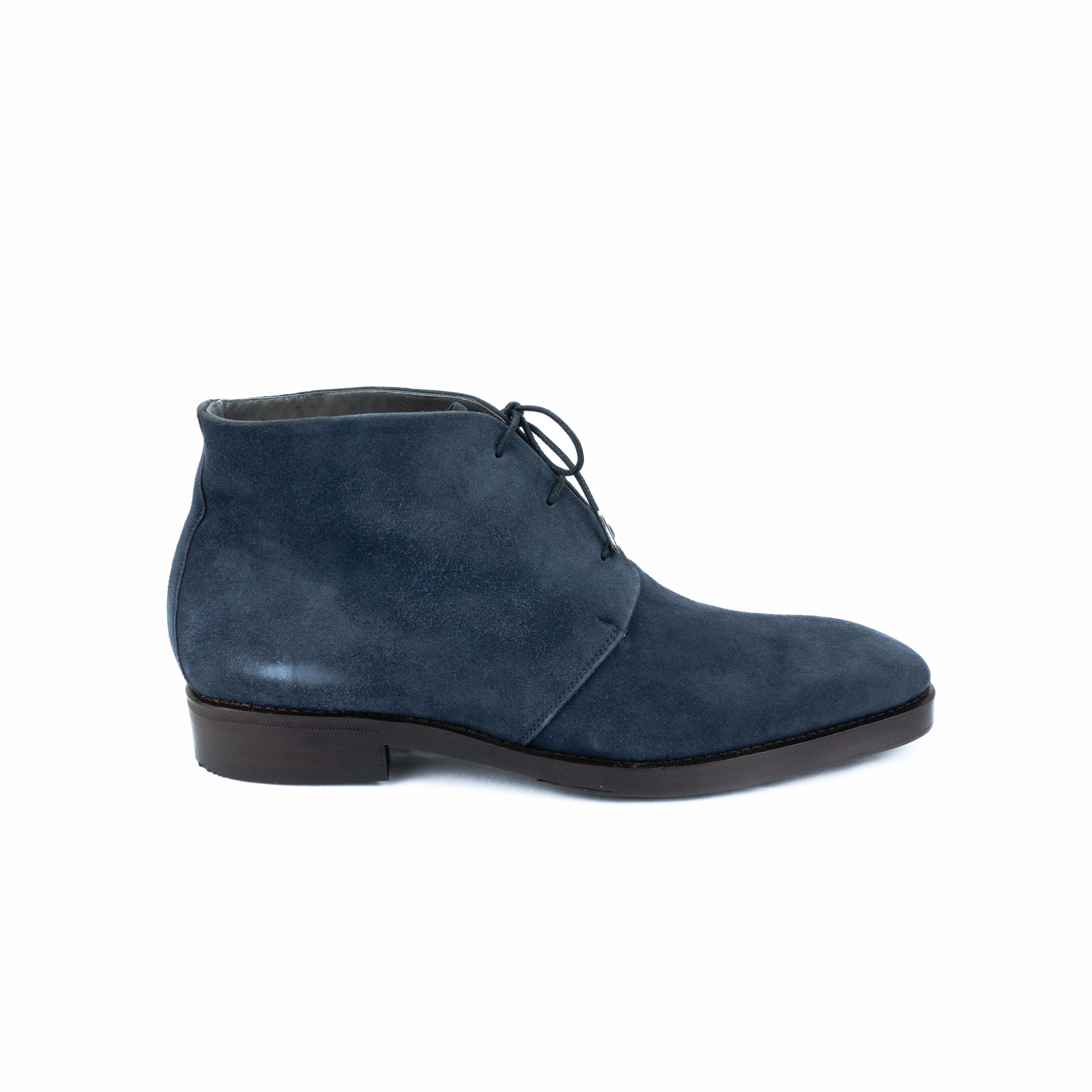 ÚLTIMO PAR tamanho 40 Bota Chukka Liverpool solado duplo em camurça cor azul marinho
