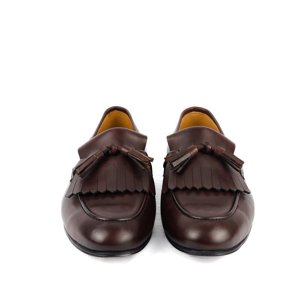 Tassel Loafer Kiltie Benjamim cor artesanal vinho