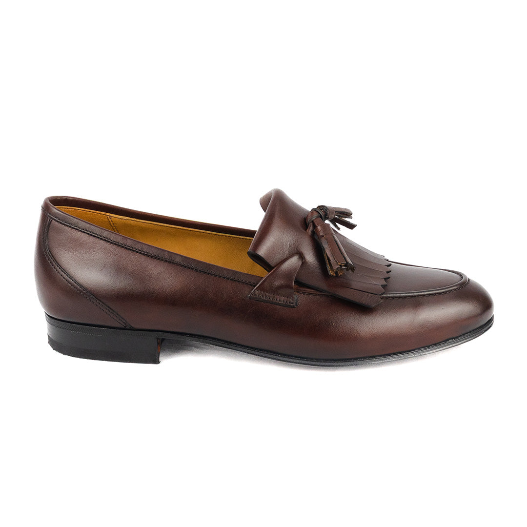 Tassel Loafer Kiltie Benjamim cor artesanal vinho
