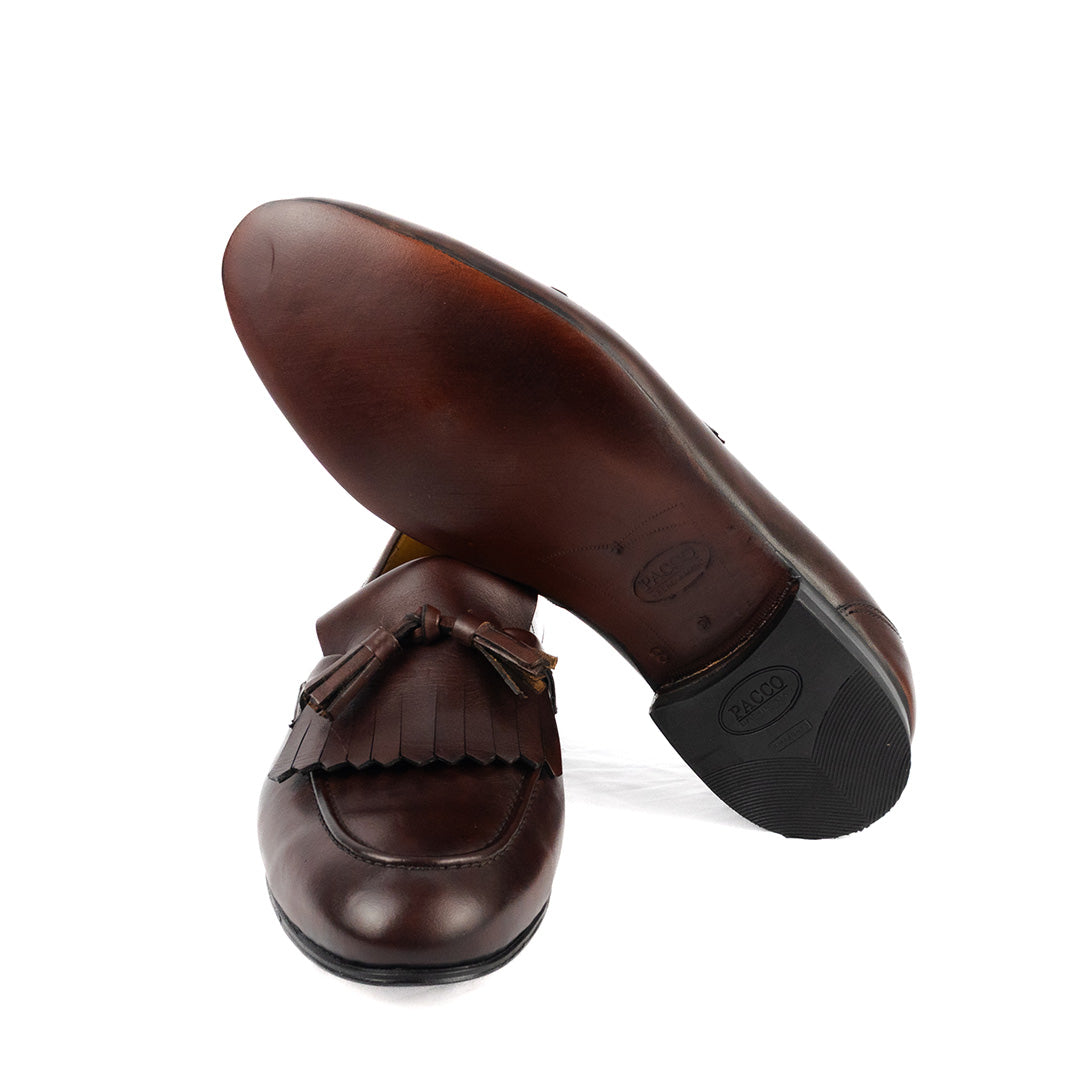 Tassel Loafer Kiltie Benjamim cor artesanal vinho