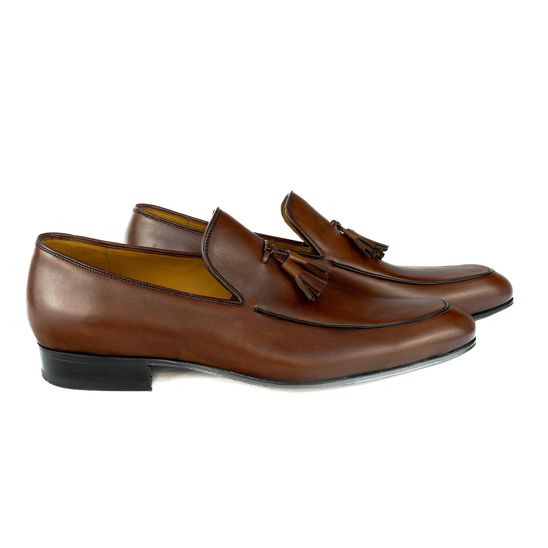 Tassel Loafer Lorenzo criação exclusiva Pacco - cor Artesanal Chocolate