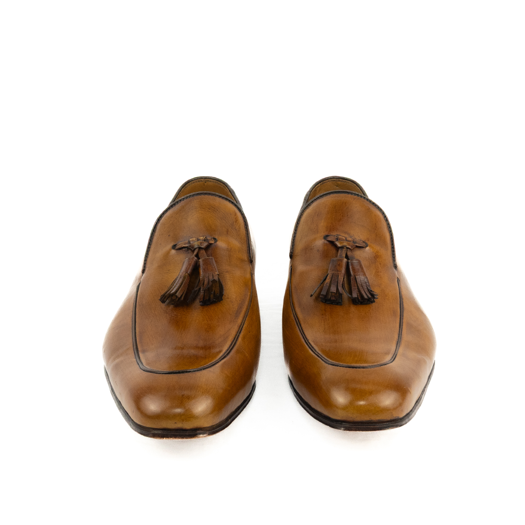 PEQUENO DEFEITO ÚLTIMO PAR TAMANHO 39 Tassel Loafer - cor havana