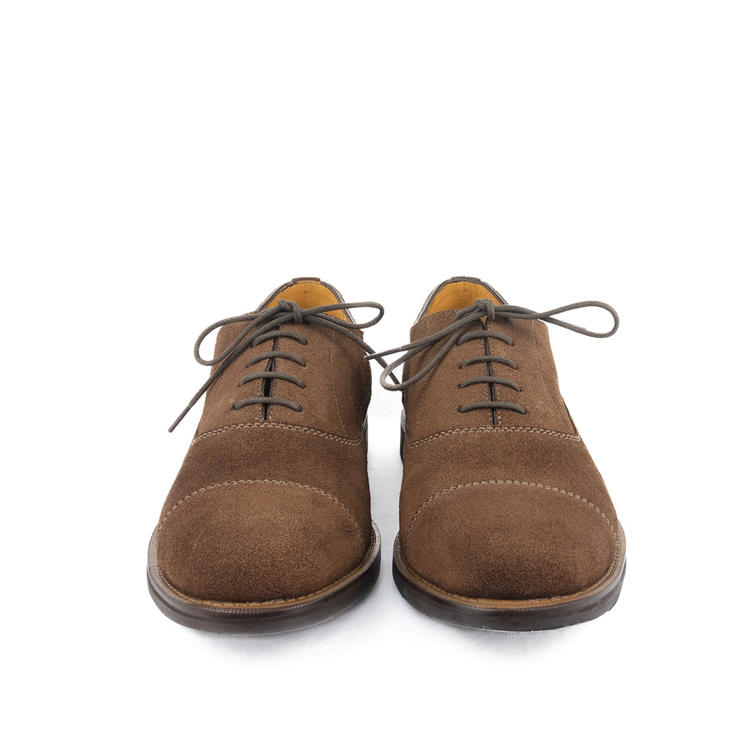 Oxford Cap Toe Ronald em camurça suede cor terracota