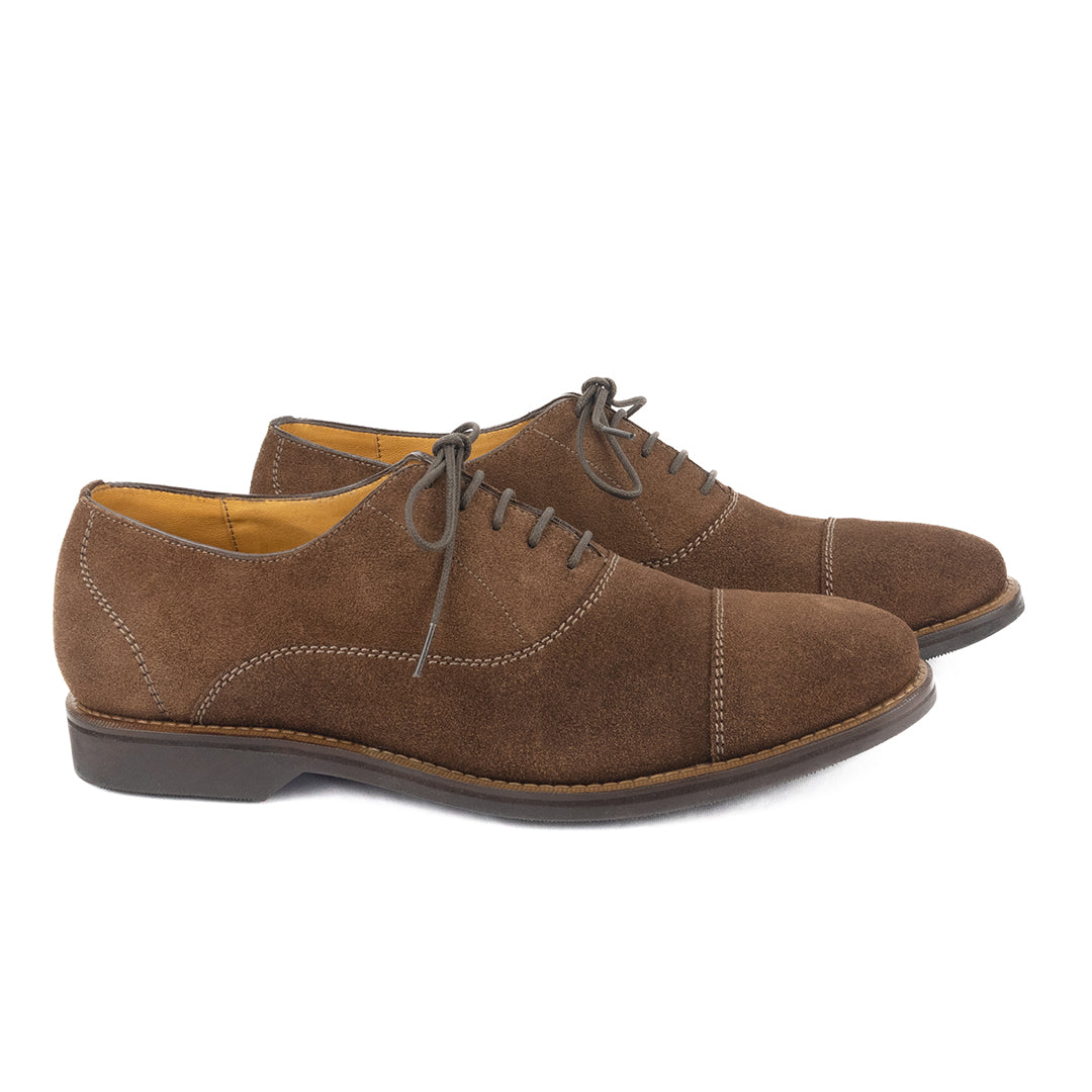 Oxford Cap Toe Ronald em camurça suede cor terracota