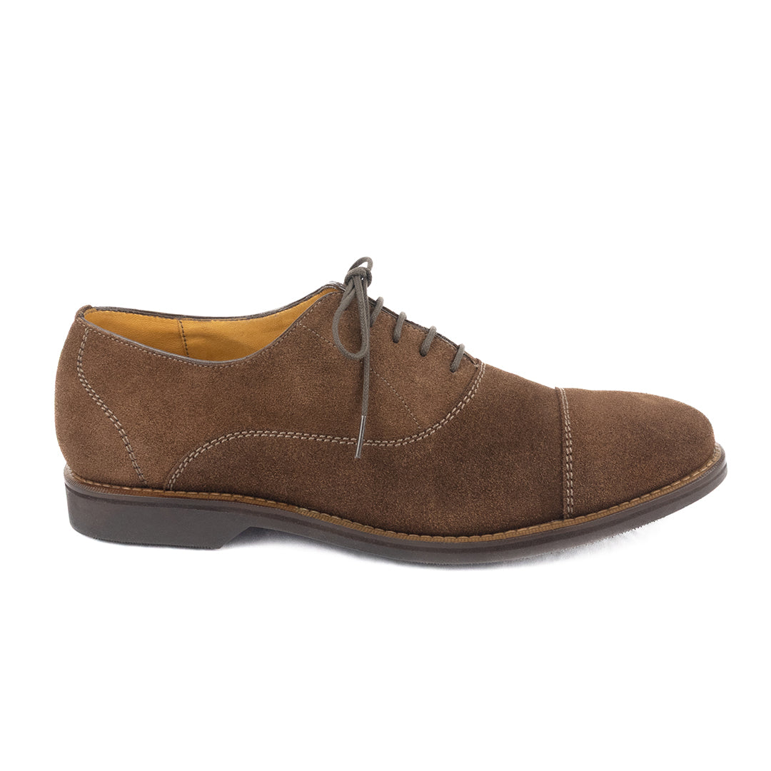 Oxford Cap Toe Ronald em camurça suede cor terracota