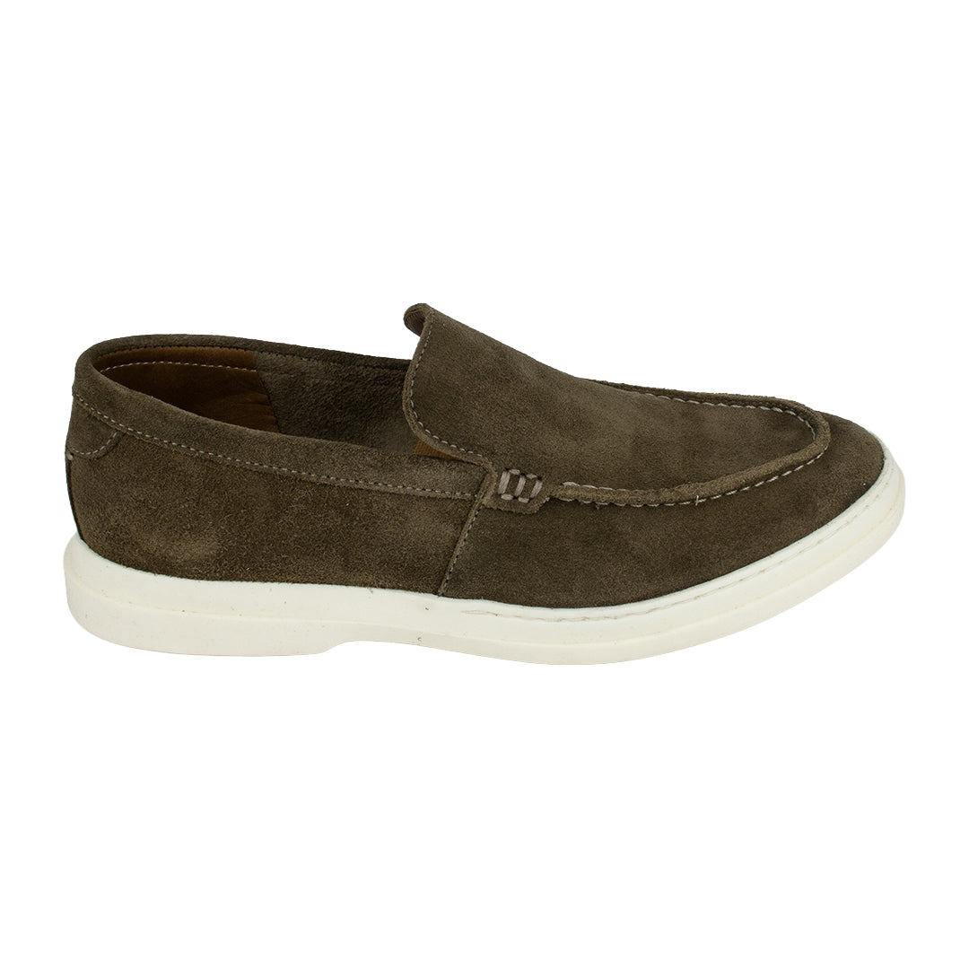 Sapato Slip on Hiper Confortável em camurça - cor ocre
