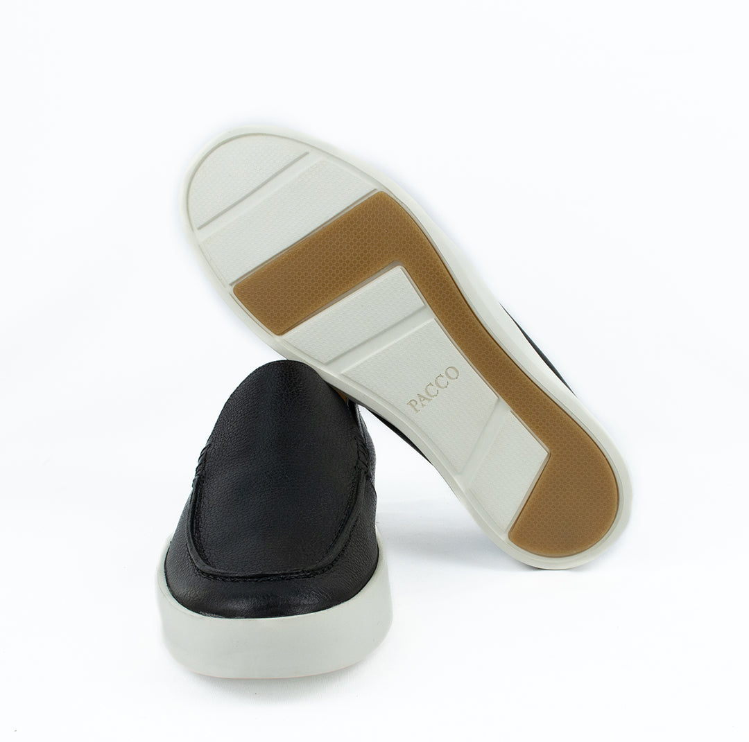 Novo Slip On Float couro Granulado - cor Preto