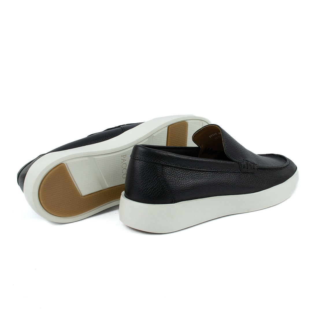 Novo Slip On Float couro Granulado - cor Preto