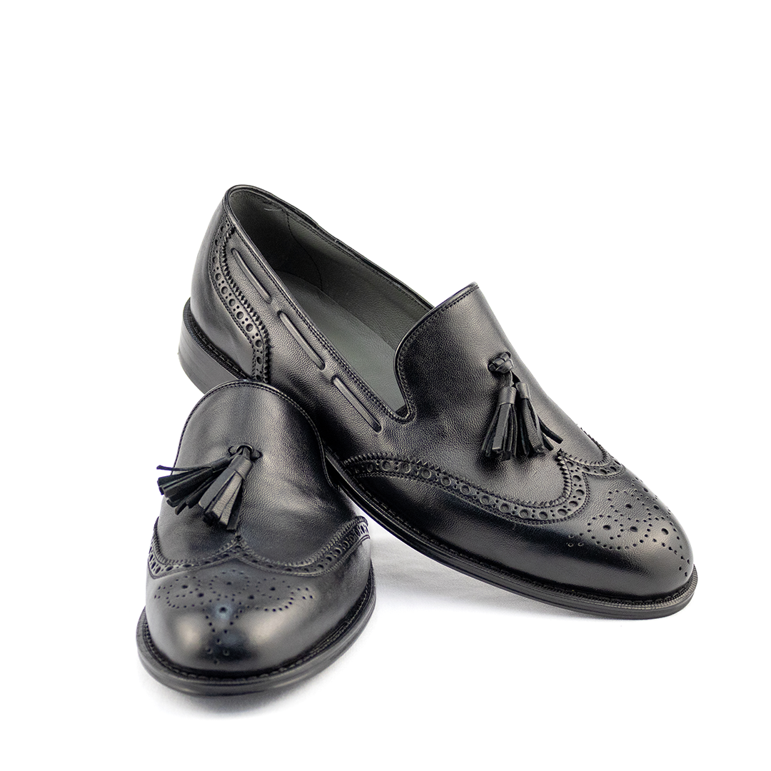 Tassel Loafer estilo Inglês Liam cor preto