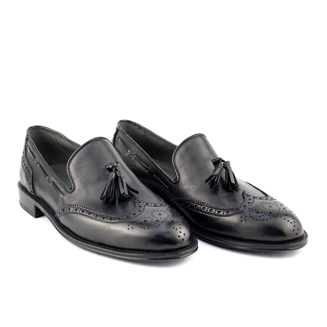 Tassel Loafer estilo Inglês Liam cor preto