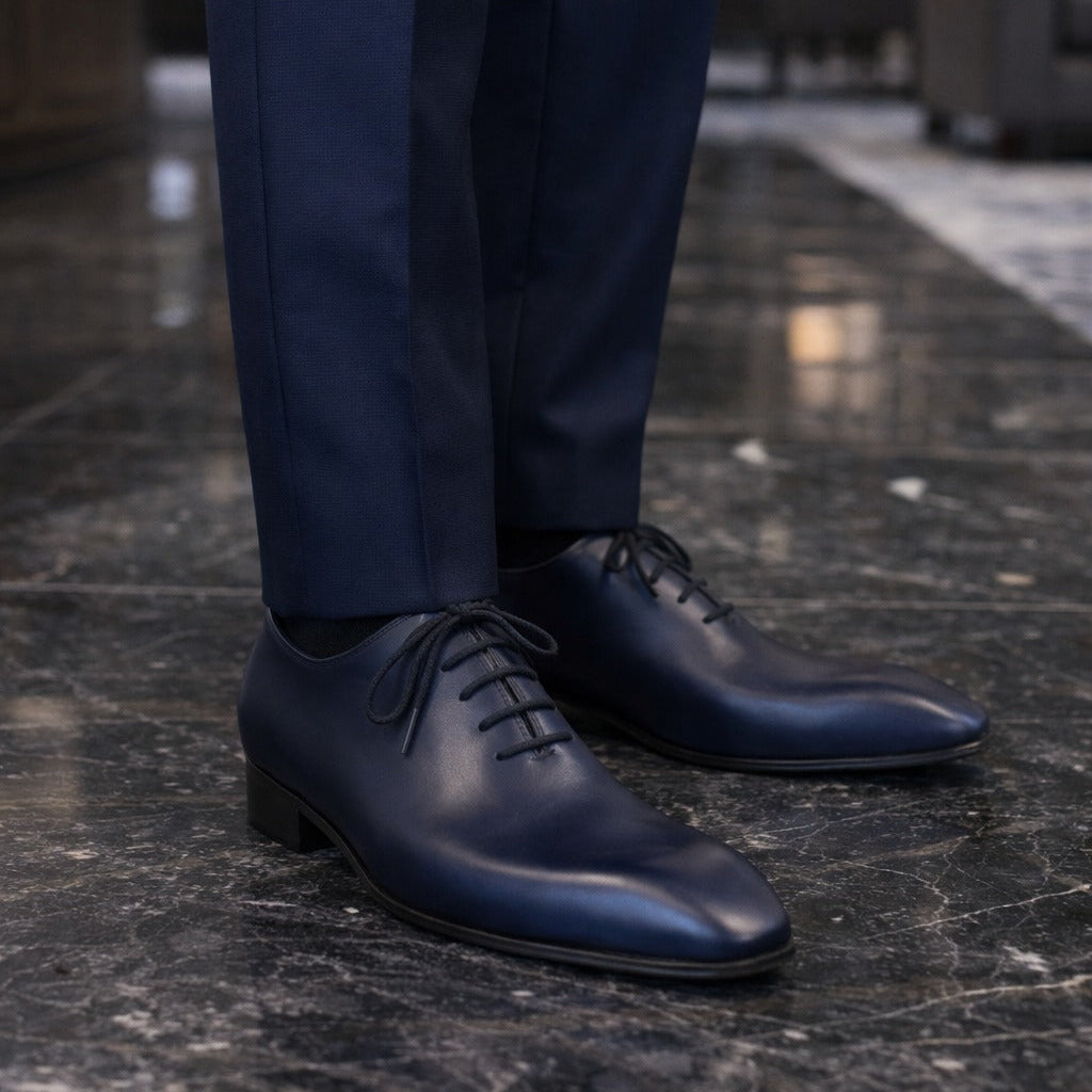 Oxford Wholecut Hector Cromo Alemão cor azul navy