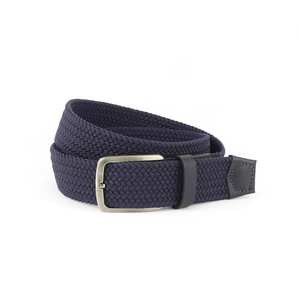 Turim Sports Belt - Braided with Italian Elastic, Blue