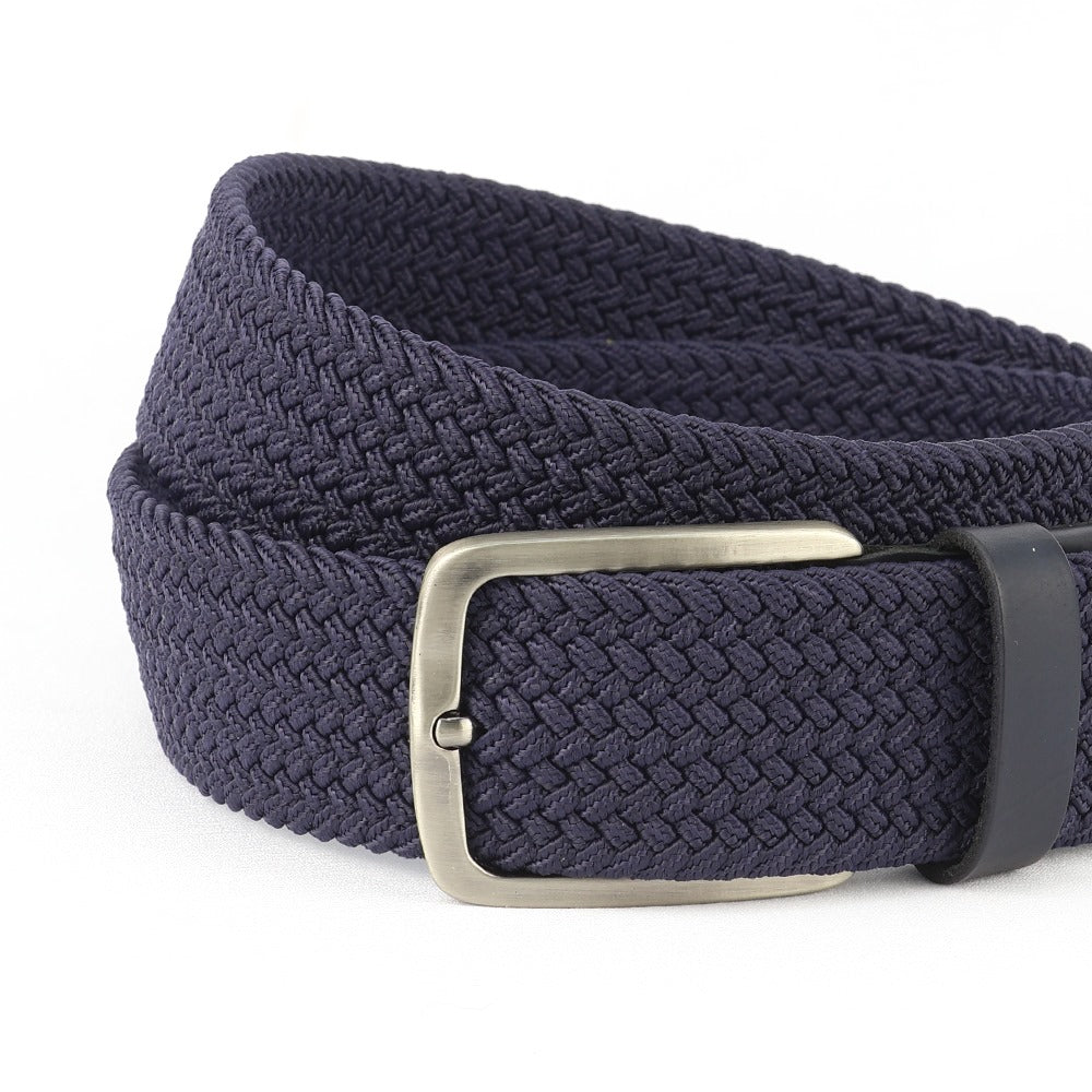 Turim Sports Belt - Braided with Italian Elastic, Blue