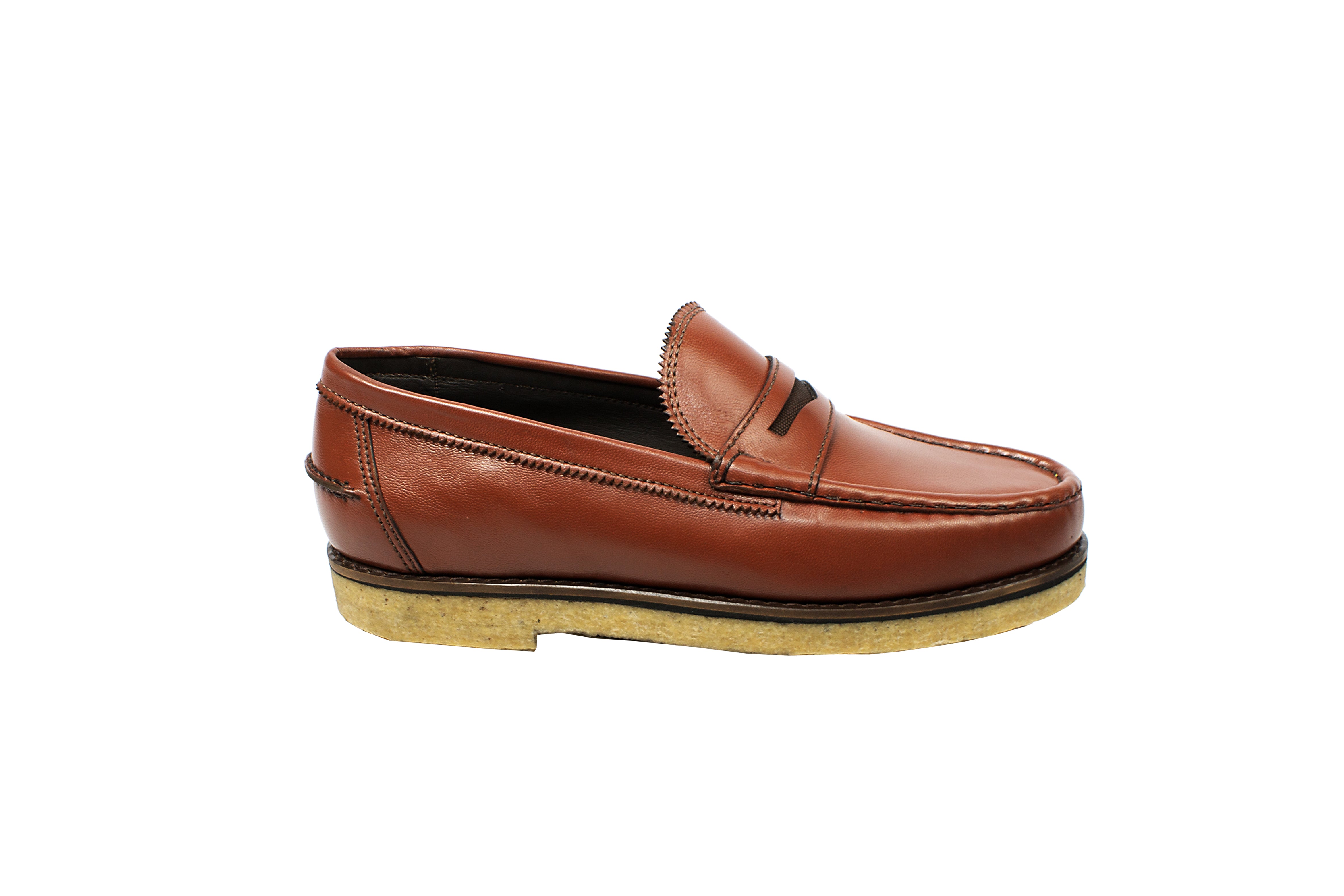 Classic Moccasin - Athos Natural Crepe Rubber Sole