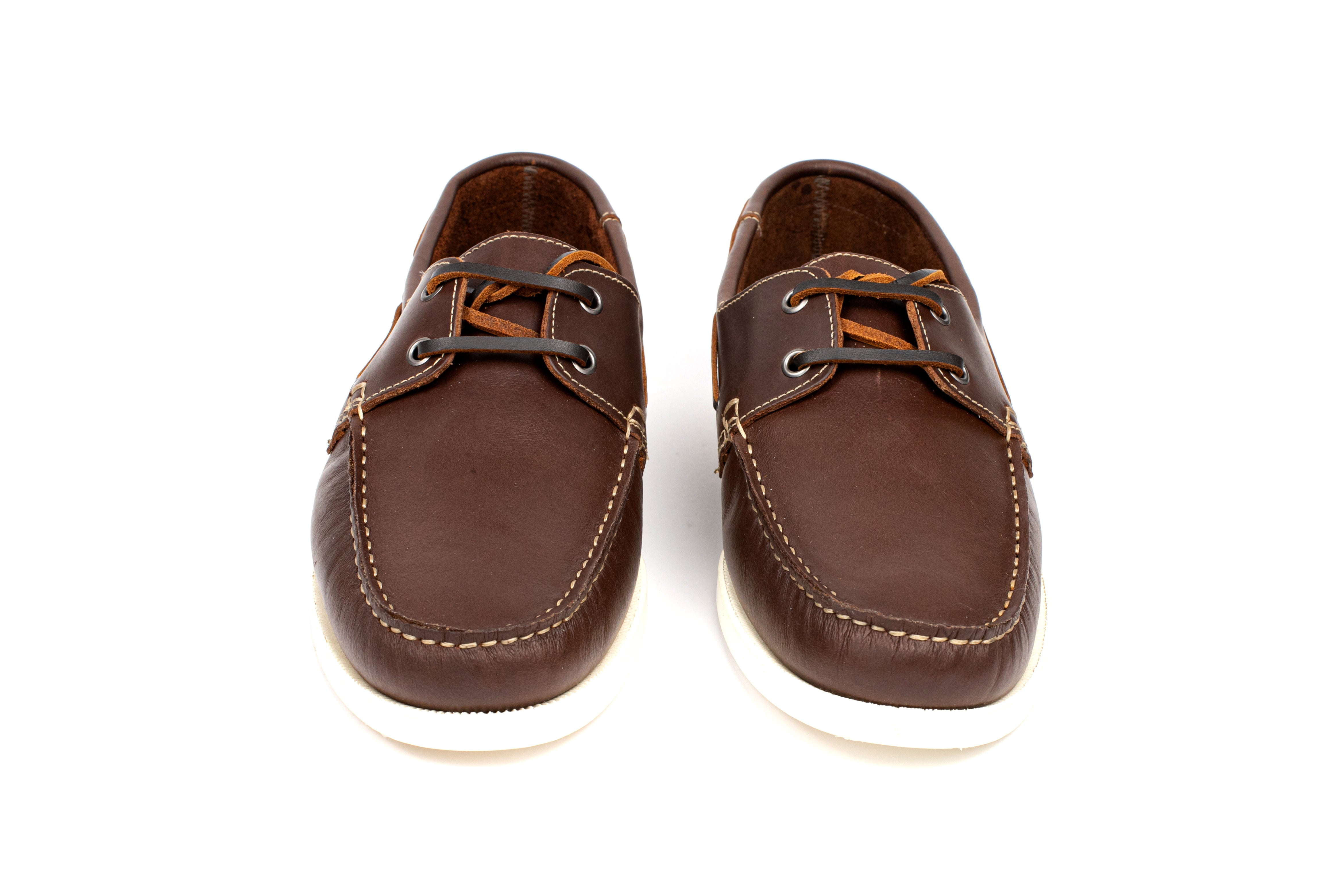 DockSider - Tobacco color with White sole