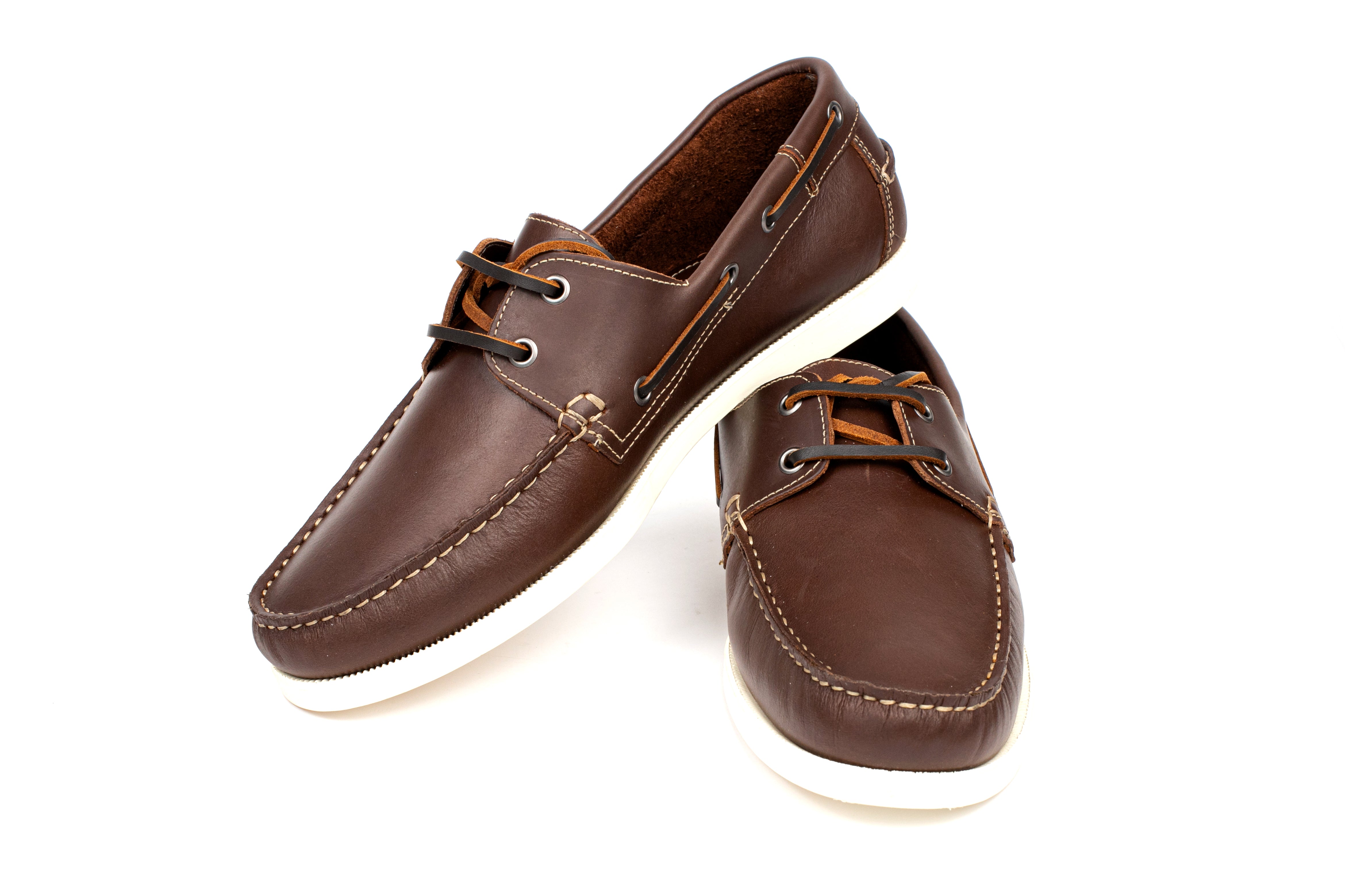 DockSider - Tobacco color with White sole