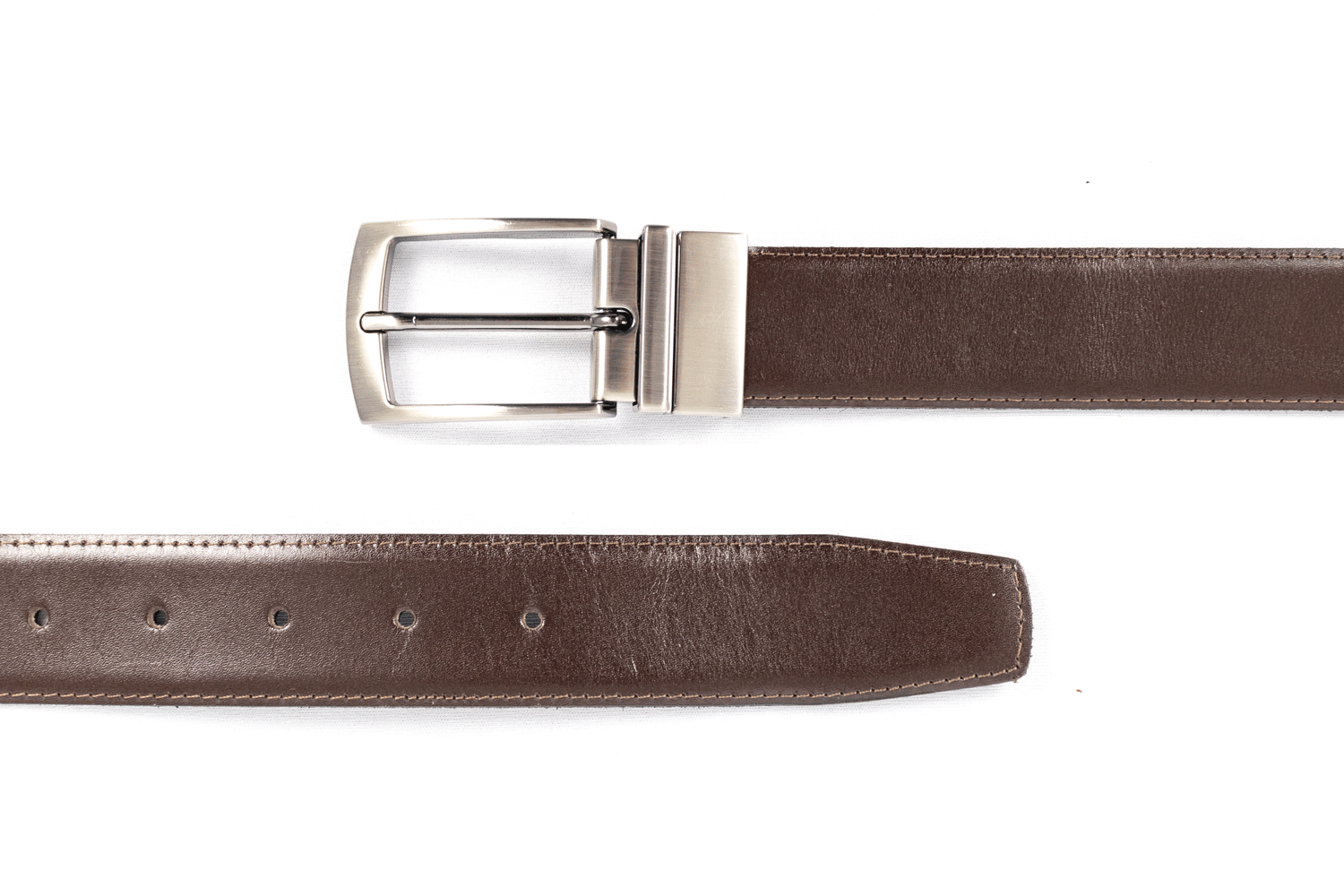 Social Double Face Belt - Black with Coffee Brown