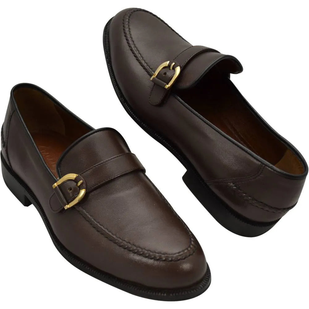 Italian style shoes Mancini Coffee Brown