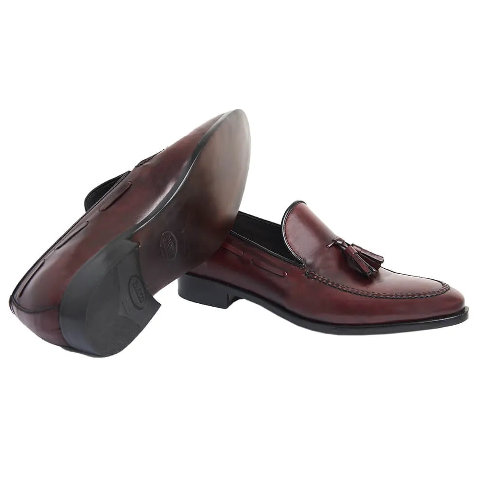 Tassel Loafer Classic - Winston handcrafted wine color